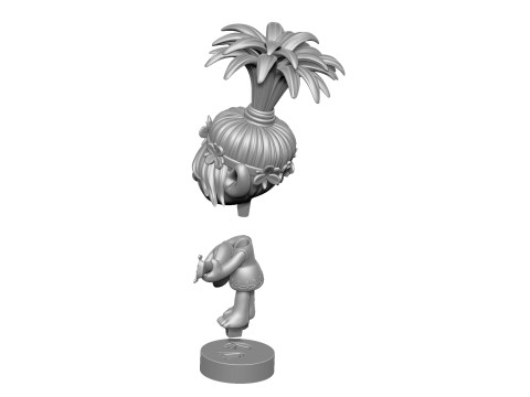 Troll Princess Poppy with guitar for 3D printing STL 3Dモデル