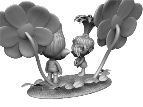 Trolls Poppy sings to angry Branch FOR 3D PRINT STL 3D Model