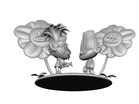 Trolls Poppy sings to angry Branch FOR 3D PRINT STL 3D Model