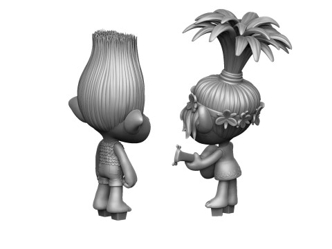 Trolls Poppy sings to angry Branch FOR 3D PRINT STL 3D Model