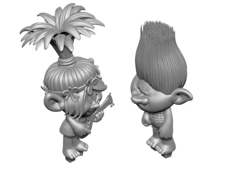 Trolls Poppy sings to angry Branch FOR 3D PRINT STL 3D Model
