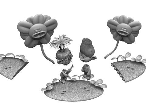 Trolls Poppy sings to angry Branch FOR 3D PRINT STL 3D Model