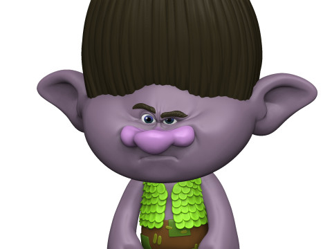 Trolls Poppy sings to angry Branch FOR 3D PRINT STL 3D Model