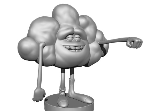 Cloud from the cartoon Trolls for 3D printing STL 3D Модель