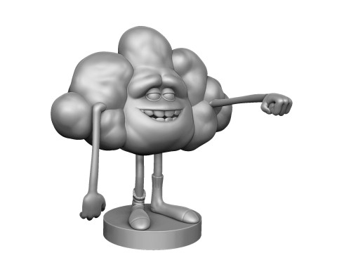 Cloud from the cartoon Trolls for 3D printing STL Modèle 3D