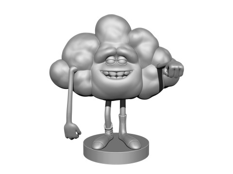 Cloud from the cartoon Trolls for 3D printing STL Modèle 3D