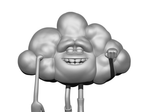 Cloud from the cartoon Trolls for 3D printing STL Modèle 3D