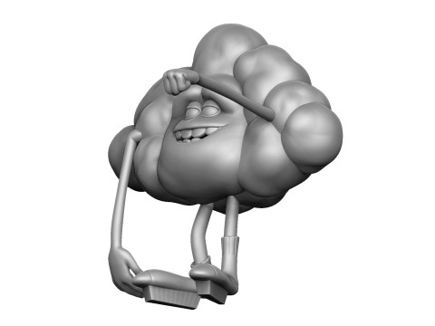 Cloud from the cartoon Trolls for 3D printing STL Modèle 3D
