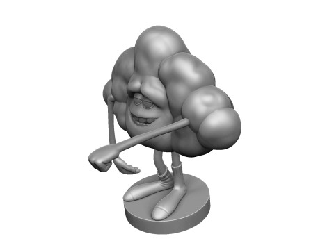 Cloud from the cartoon Trolls for 3D printing STL Modèle 3D