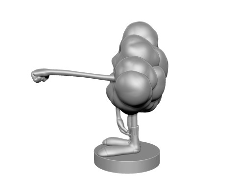 Cloud from the cartoon Trolls for 3D printing STL Modèle 3D