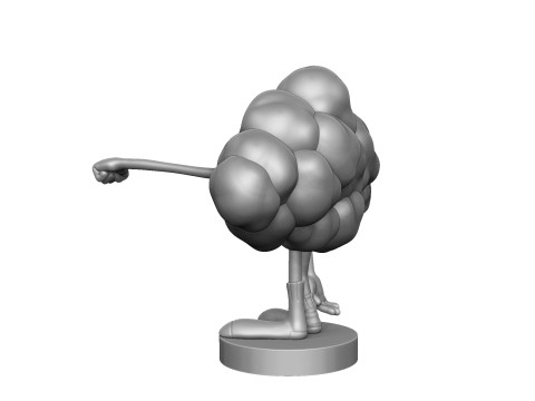 Cloud from the cartoon Trolls for 3D printing STL Modèle 3D
