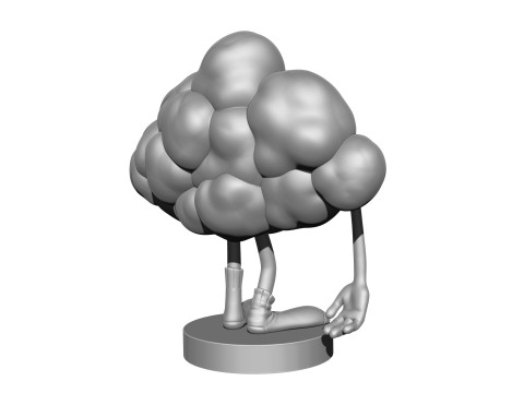 Cloud from the cartoon Trolls for 3D printing STL Modèle 3D