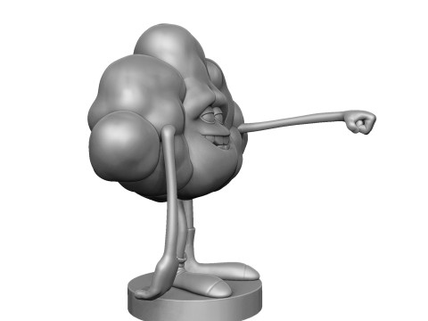 Cloud from the cartoon Trolls for 3D printing STL Modèle 3D