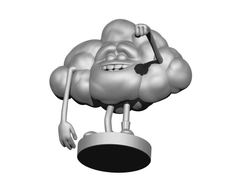 Cloud from the cartoon Trolls for 3D printing STL Modèle 3D