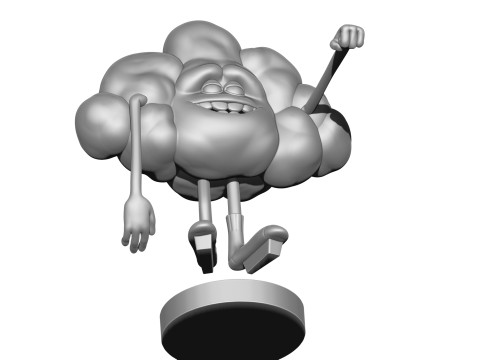Cloud from the cartoon Trolls for 3D printing STL Modèle 3D