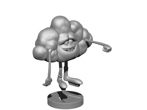 Cloud from the cartoon Trolls for 3D printing STL Modèle 3D