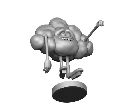 Cloud from the cartoon Trolls for 3D printing STL Modèle 3D
