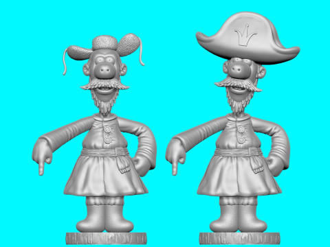 Man The carriage for me 2 hat options for 3D printing STL Modelo de impresión 3D