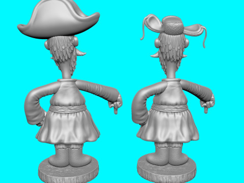 Man The carriage for me 2 hat options for 3D printing STL 3D प्रिंट मॉडल