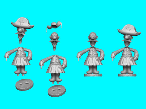 Man The carriage for me 2 hat options for 3D printing STL 3D प्रिंट मॉडल