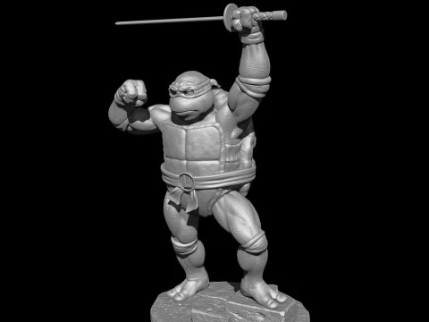 Leonardo with a sword Ninja Turtles for 3D printing STL 3D Print Model