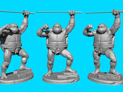 Leonardo with a sword Ninja Turtles for 3D printing STL 3D Print Model