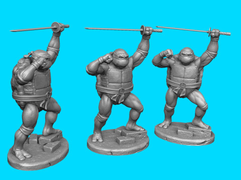 Leonardo with a sword Ninja Turtles for 3D printing STL Modèles 3D en vedette