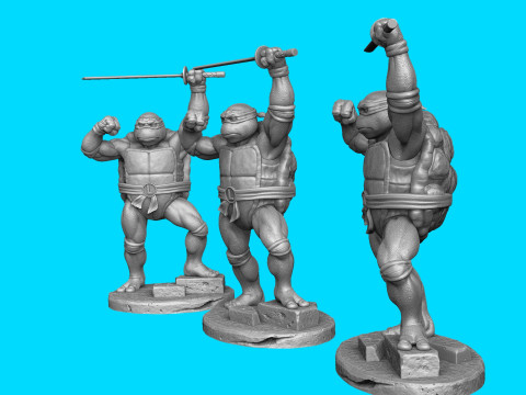 Leonardo with a sword Ninja Turtles for 3D printing STL Modèles 3D en vedette