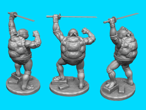 Leonardo with a sword Ninja Turtles for 3D printing STL Modèles 3D en vedette