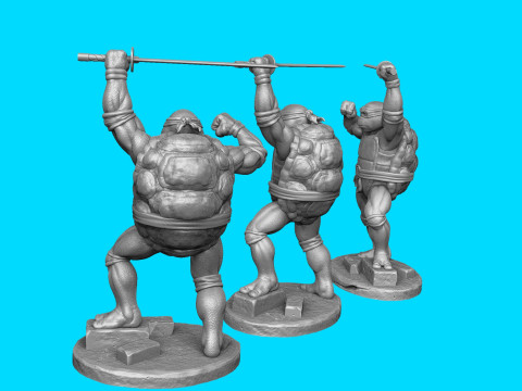 Leonardo with a sword Ninja Turtles for 3D printing STL Modèles 3D en vedette