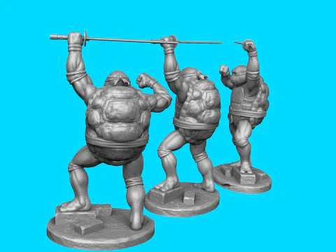 Leonardo with a sword Ninja Turtles for 3D printing STL 3D Print Model