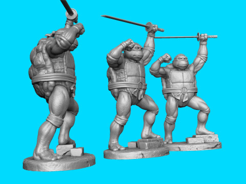 Leonardo with a sword Ninja Turtles for 3D printing STL Modèles 3D en vedette