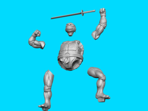 Leonardo with a sword Ninja Turtles for 3D printing STL Modèles 3D en vedette