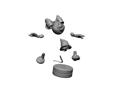 Minnie Mouse wua-la for 3D Printing Stl 3D Print Model
