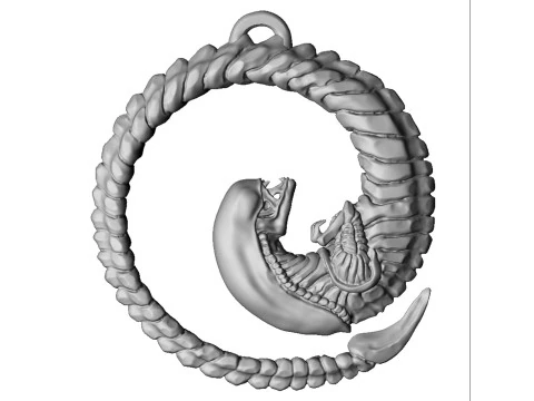 Ciondolo alieno per stampa 3D STL Modello 3D