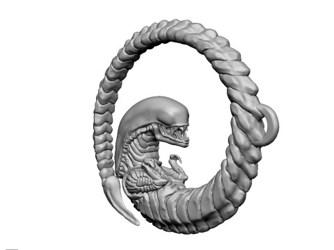 Ciondolo alieno per stampa 3D STL Modello 3D