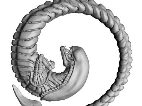 Ciondolo alieno per stampa 3D STL Modello 3D