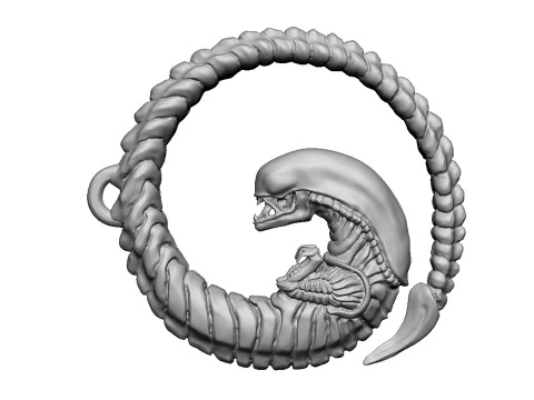 Ciondolo alieno per stampa 3D STL Modello 3D