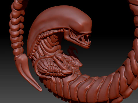 Ciondolo alieno per stampa 3D STL Modello 3D