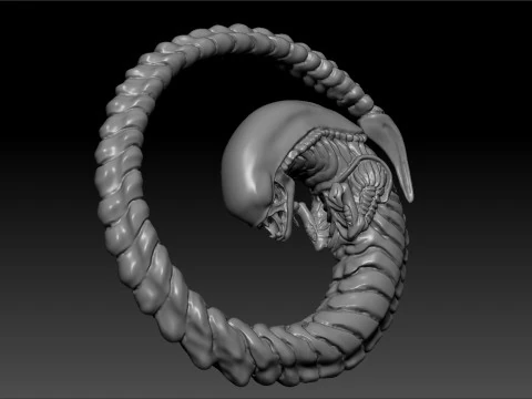 Ciondolo alieno per stampa 3D STL Modello 3D