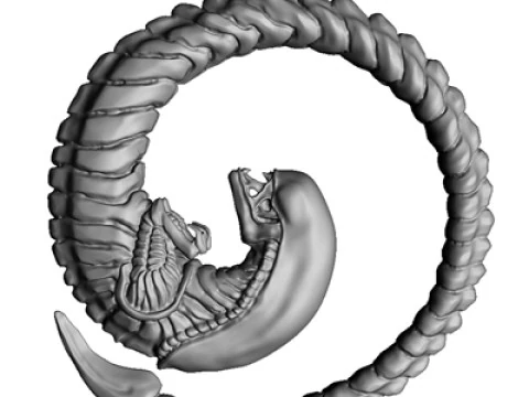 Ciondolo alieno per stampa 3D STL Modello 3D