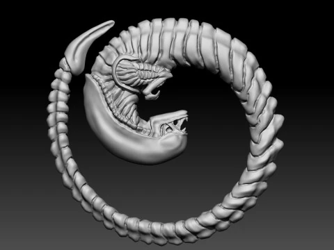 Ciondolo alieno per stampa 3D STL Modello 3D