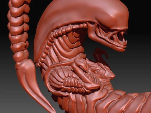 Ciondolo alieno per stampa 3D STL Modello 3D