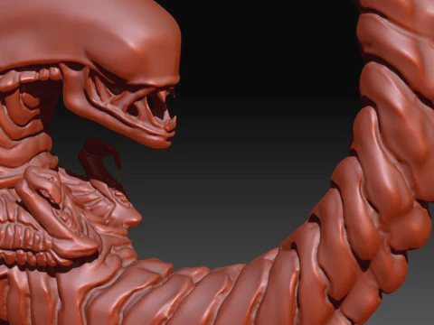 Ciondolo alieno per stampa 3D STL Modello 3D