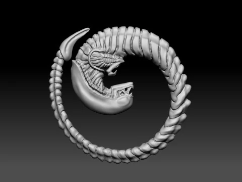 Ciondolo alieno per stampa 3D STL Modello 3D