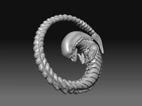 Ciondolo alieno per stampa 3D STL Modello 3D