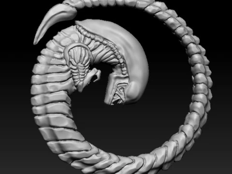 Ciondolo alieno per stampa 3D STL Modello 3D