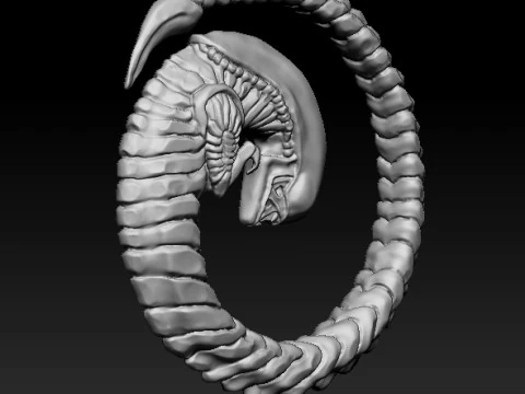 Ciondolo alieno per stampa 3D STL Modello 3D