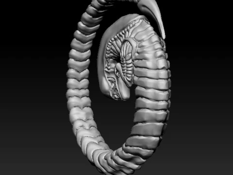 Ciondolo alieno per stampa 3D STL Modello 3D