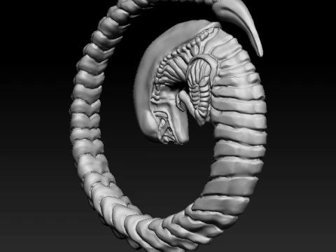 Ciondolo alieno per stampa 3D STL Modello 3D